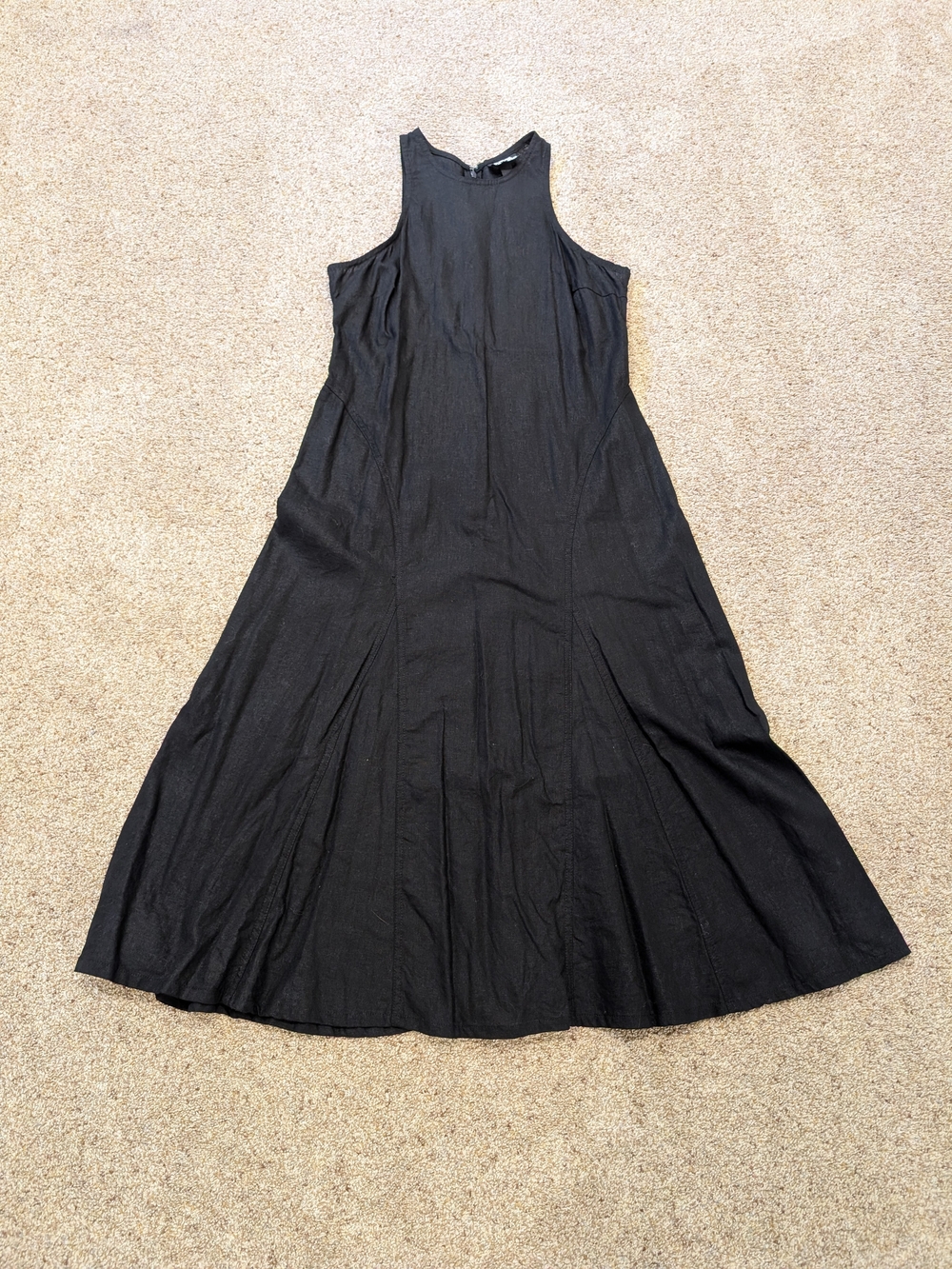Sleeveless Black Maxi Dress - Elegant A-Line